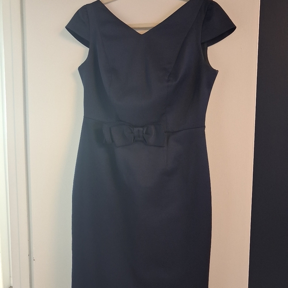 Dresses & Skirts - Gerard Darel Navy Sheath Dress with Bow